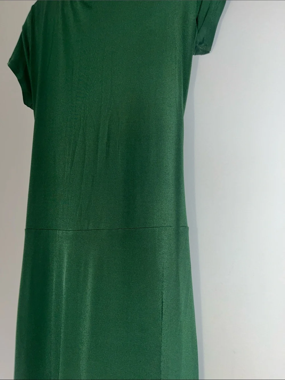 Michael Kors Emerald Green Stretchy Ruffle Wrap Tie Dress